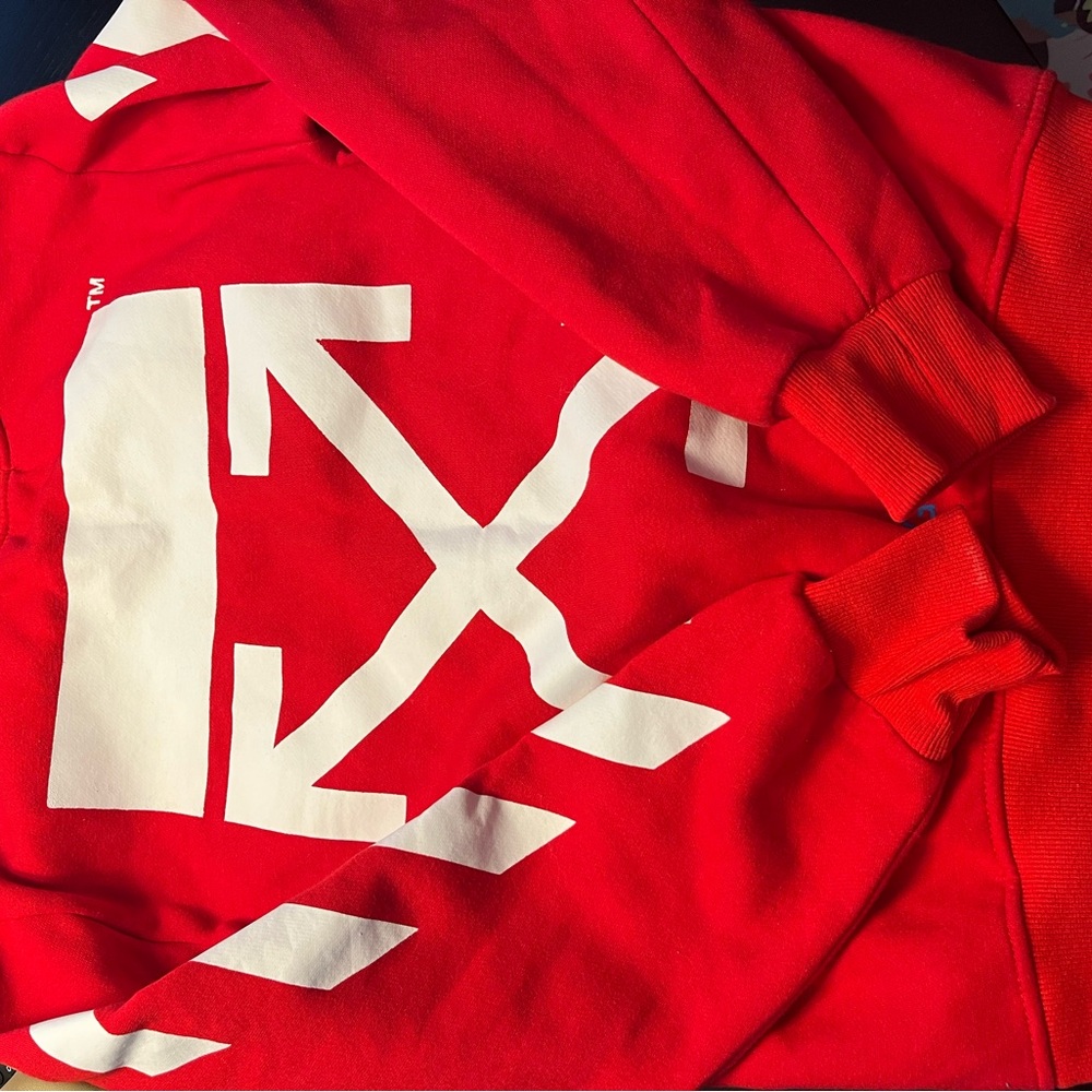 Off-White Red Sweatshirt with White Logo - Picture 5 of 8